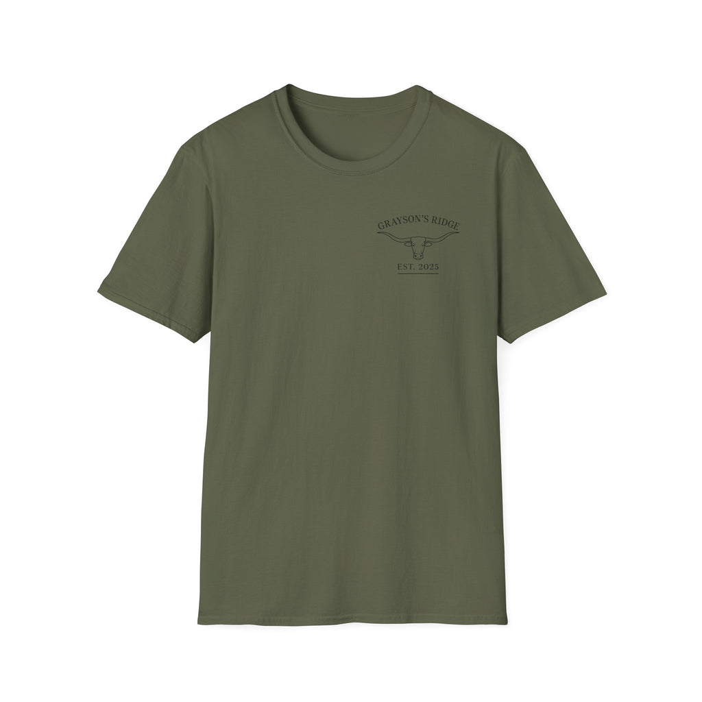 Longhorn Bull Graphic T-Shirt — Rustic Western Ranch Tee
