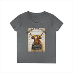 Straight Out The Pen Longhorn V-Neck Tee
