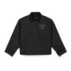 Embroidered Grey Duck Cloth Work Jacket – Durable Men’s Utility Coat
