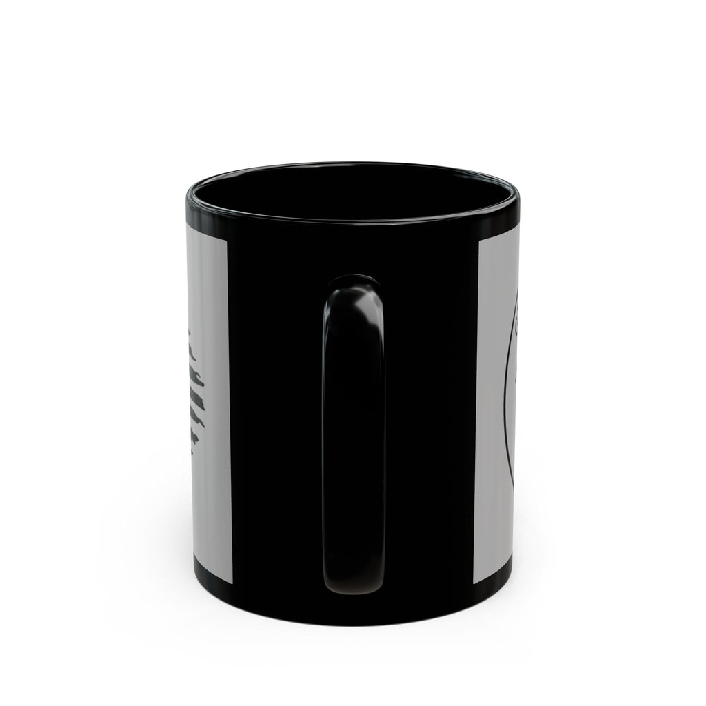 American Flag Farm Logo Mug — Black Ceramic Coffee Cup (11oz/15oz)