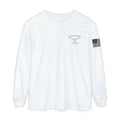 Grayson’s Ridge Farm Long Sleeve T-Shirt — Farm Logo Tee with Cross & American Flag