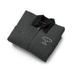 Embroidered Grey Duck Cloth Work Jacket – Durable Men’s Utility Coat