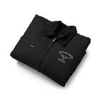 Embroidered Grey Duck Cloth Work Jacket – Durable Men’s Utility Coat