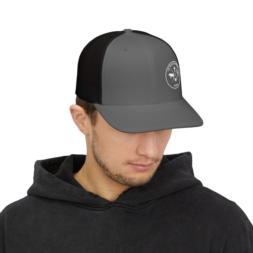 Embroidered Fishing Trucker Cap — Retro Angler Snapback