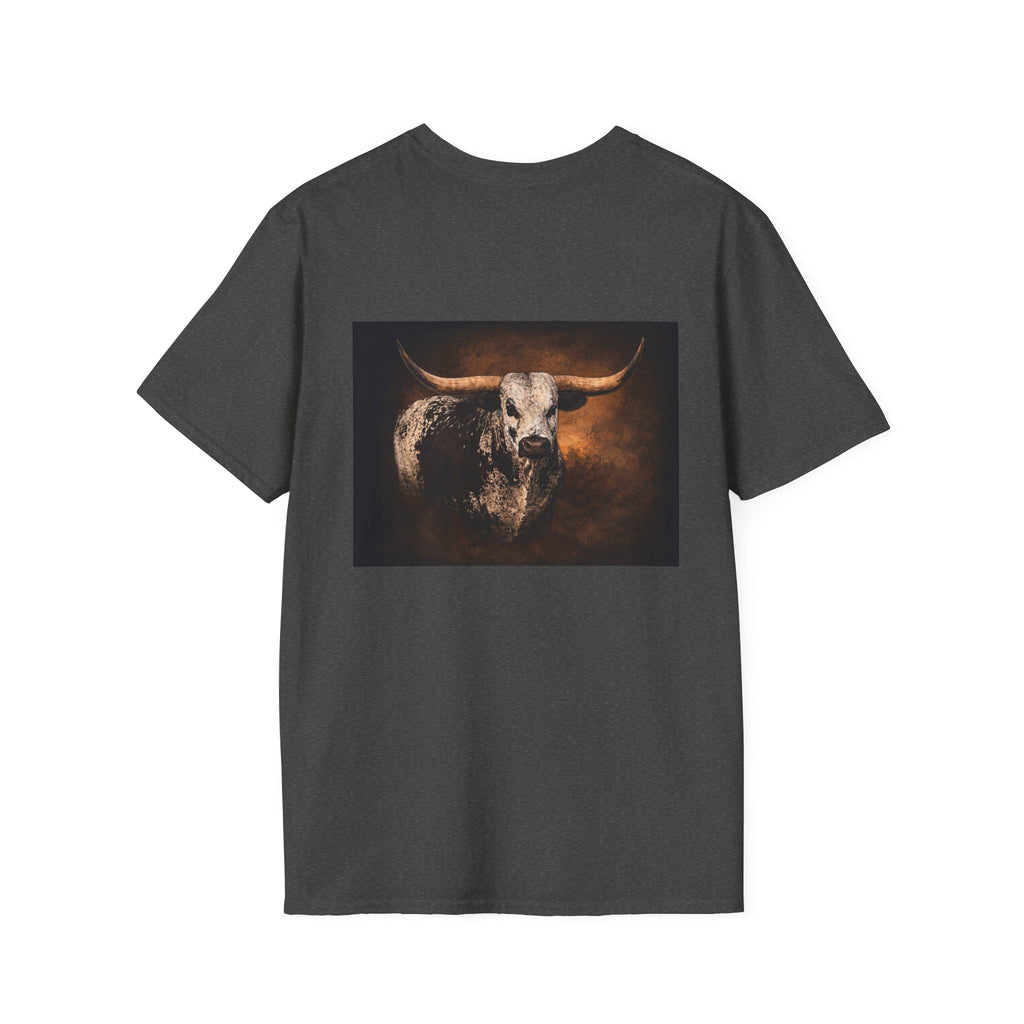Longhorn Bull Graphic T-Shirt — Rustic Western Ranch Tee
