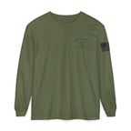 Grayson’s Ridge Farm Long Sleeve T-Shirt — Farm Logo Tee with Cross & American Flag