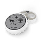 Personalized Farm Bottle Opener — "Grayson’s Ridge Farm" Rustic Bottle Cap Opener
