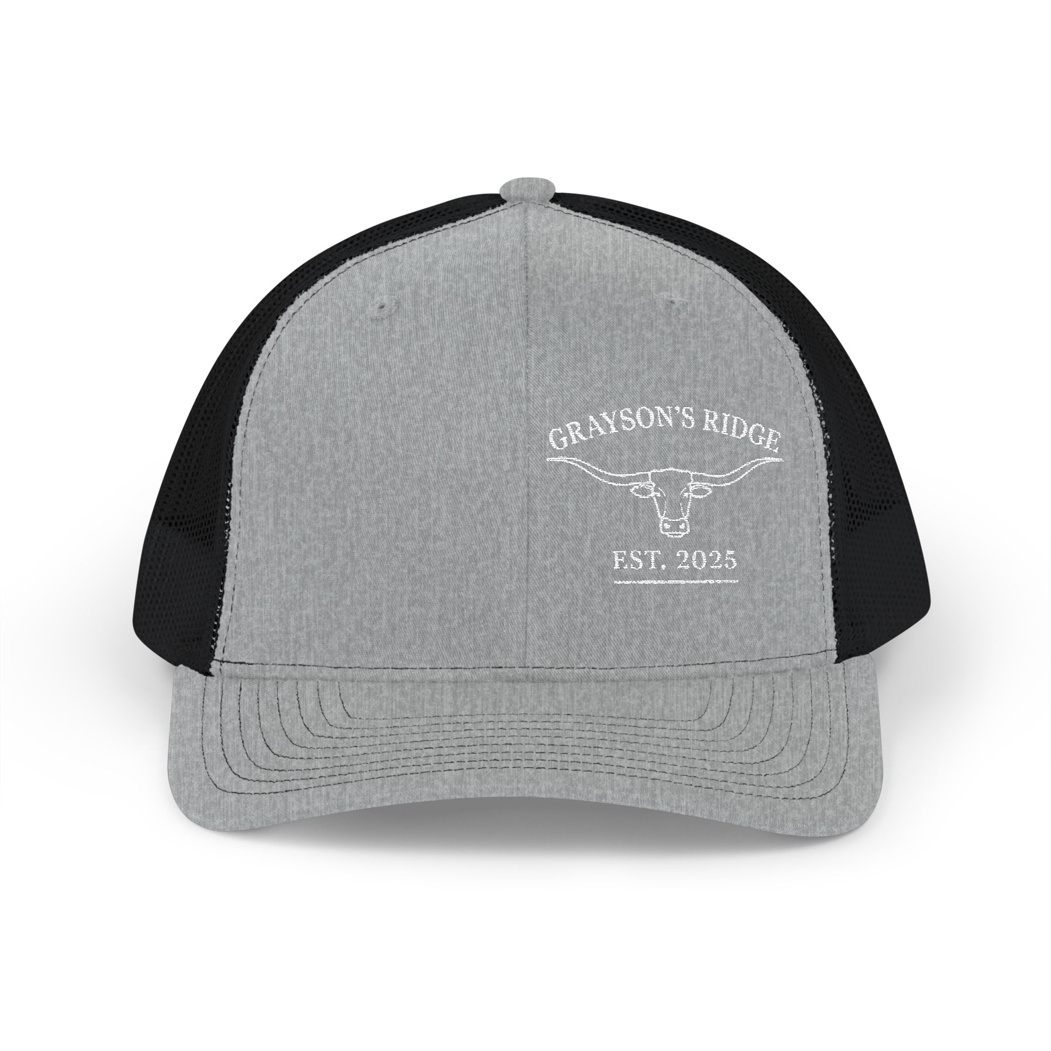 Embroidered Trucker Cap - "Grayson's Ridge" Longhorn Est. 2023 Snapback