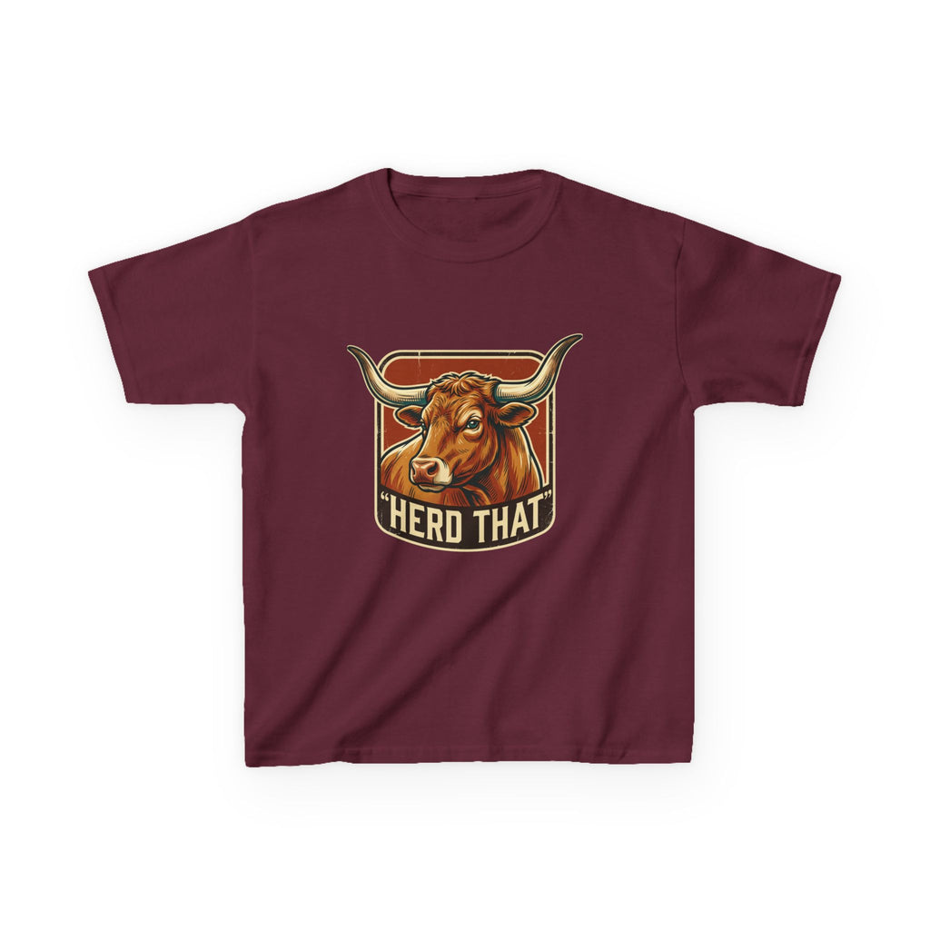 Kids Tee - 'Herd That' Longhorn Graphic Shirt