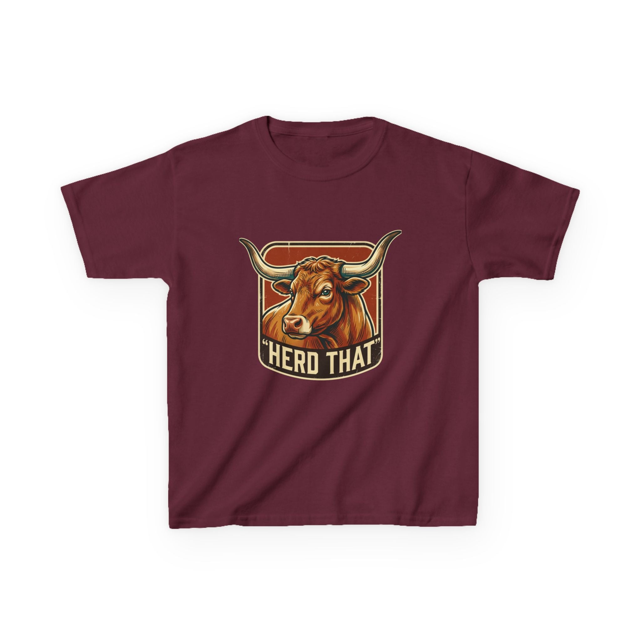 Kids Tee - 'Herd That' Longhorn Graphic Shirt