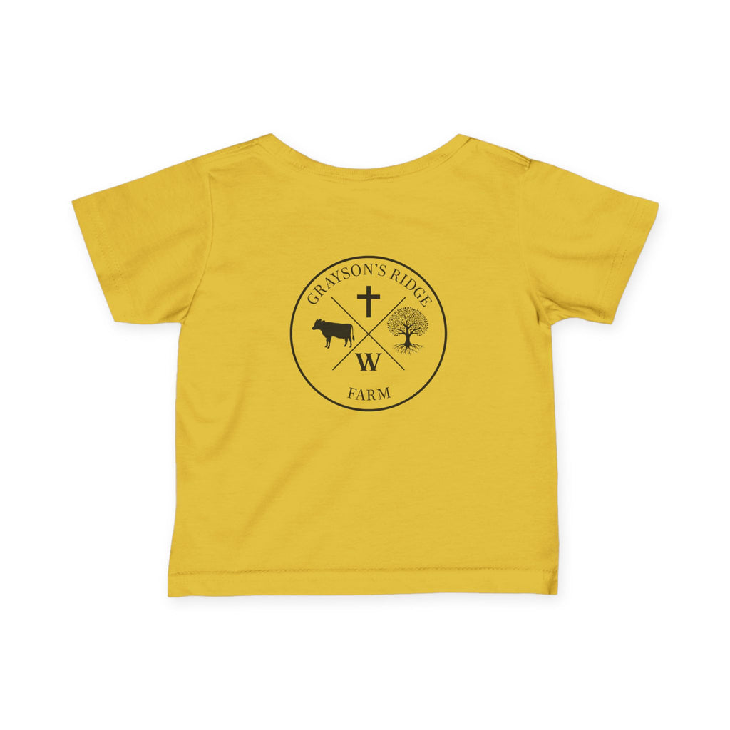 Infant Tee — 'Grayson's Ridge Farm' Minimal Farm Crest Baby T‑Shirt