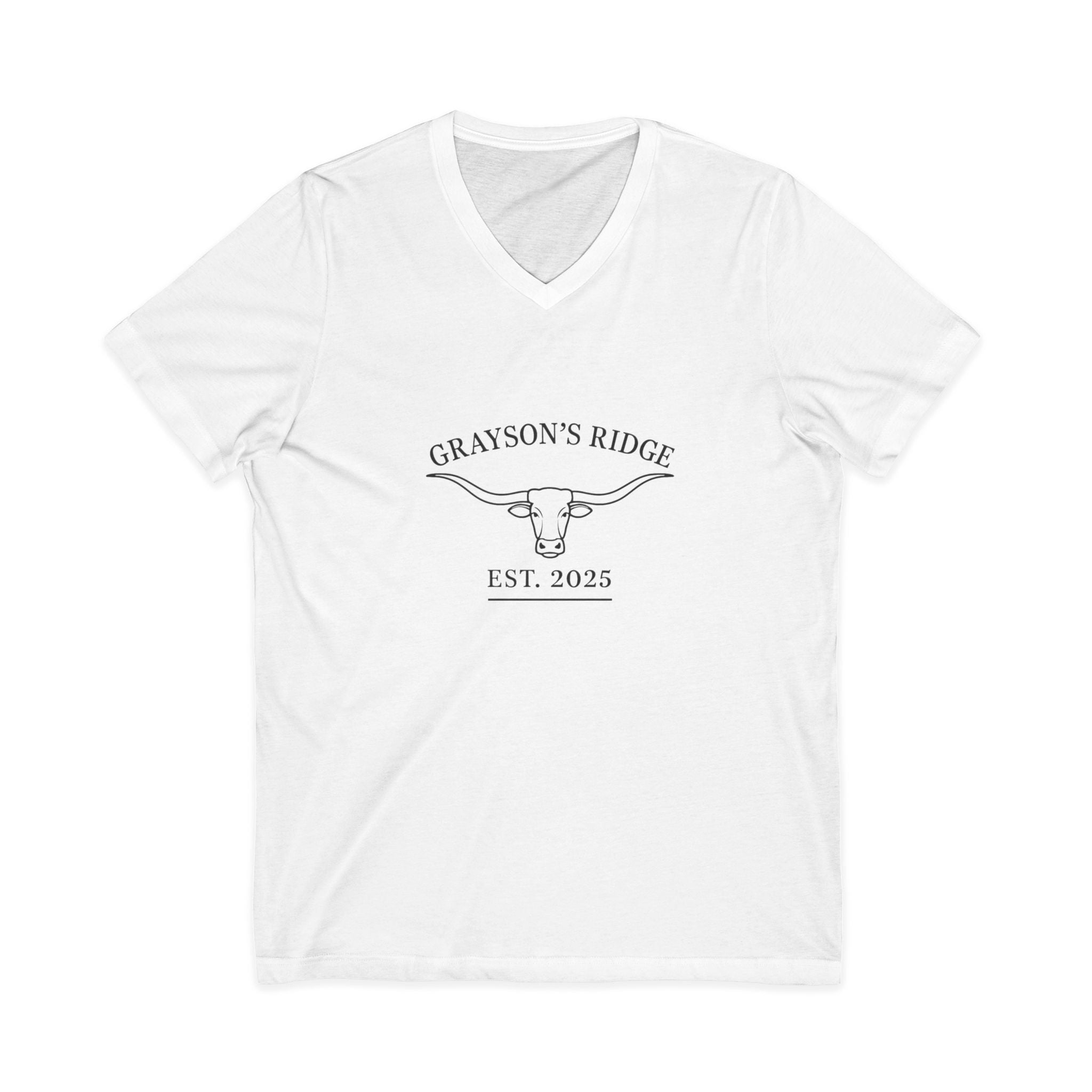 Unisex Jersey Short Sleeve V-Neck Tee
