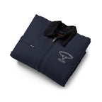 Embroidered Grey Duck Cloth Work Jacket – Durable Men’s Utility Coat