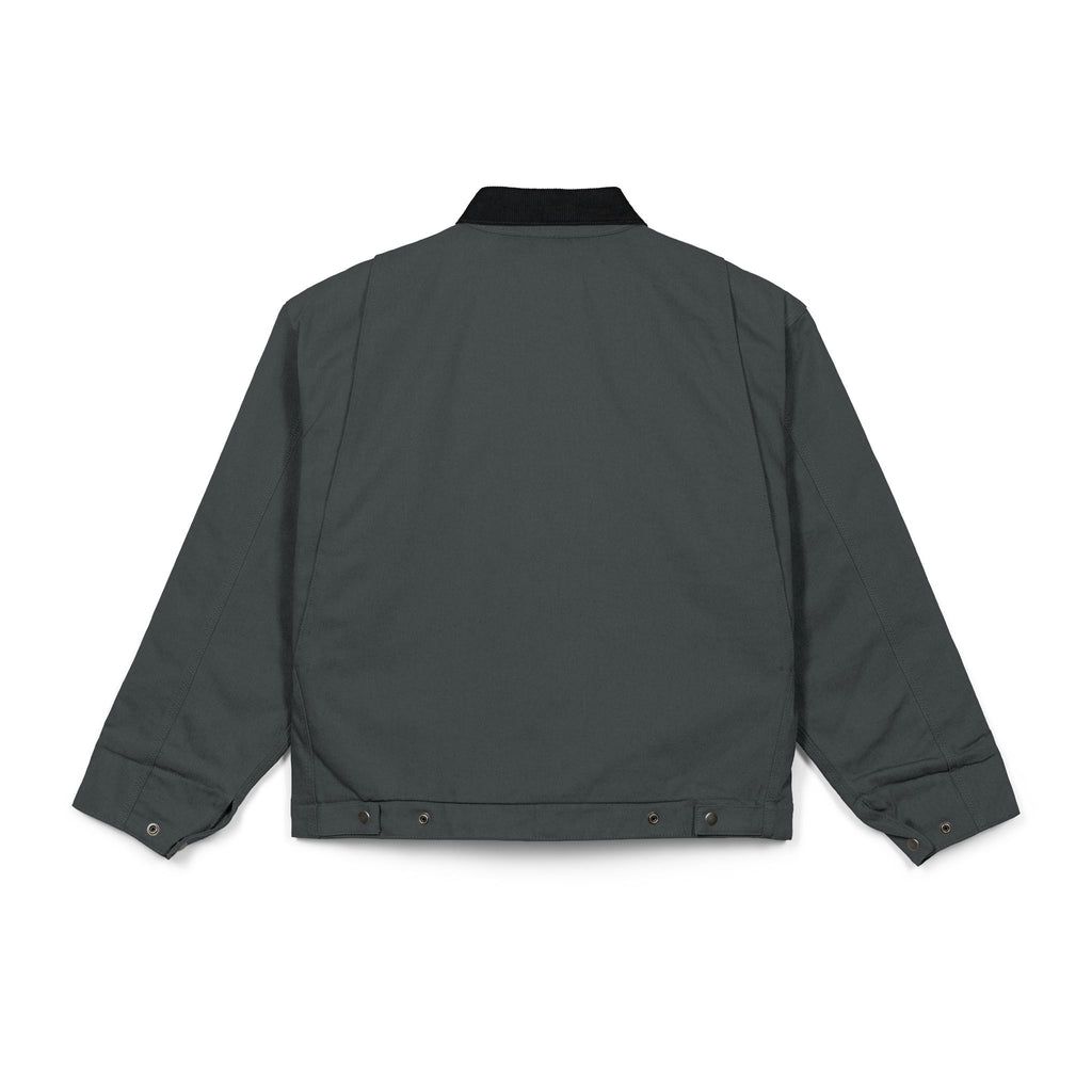 Embroidered Grey Duck Cloth Work Jacket – Durable Men’s Utility Coat