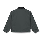 Embroidered Grey Duck Cloth Work Jacket – Durable Men’s Utility Coat