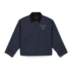 Embroidered Grey Duck Cloth Work Jacket – Durable Men’s Utility Coat