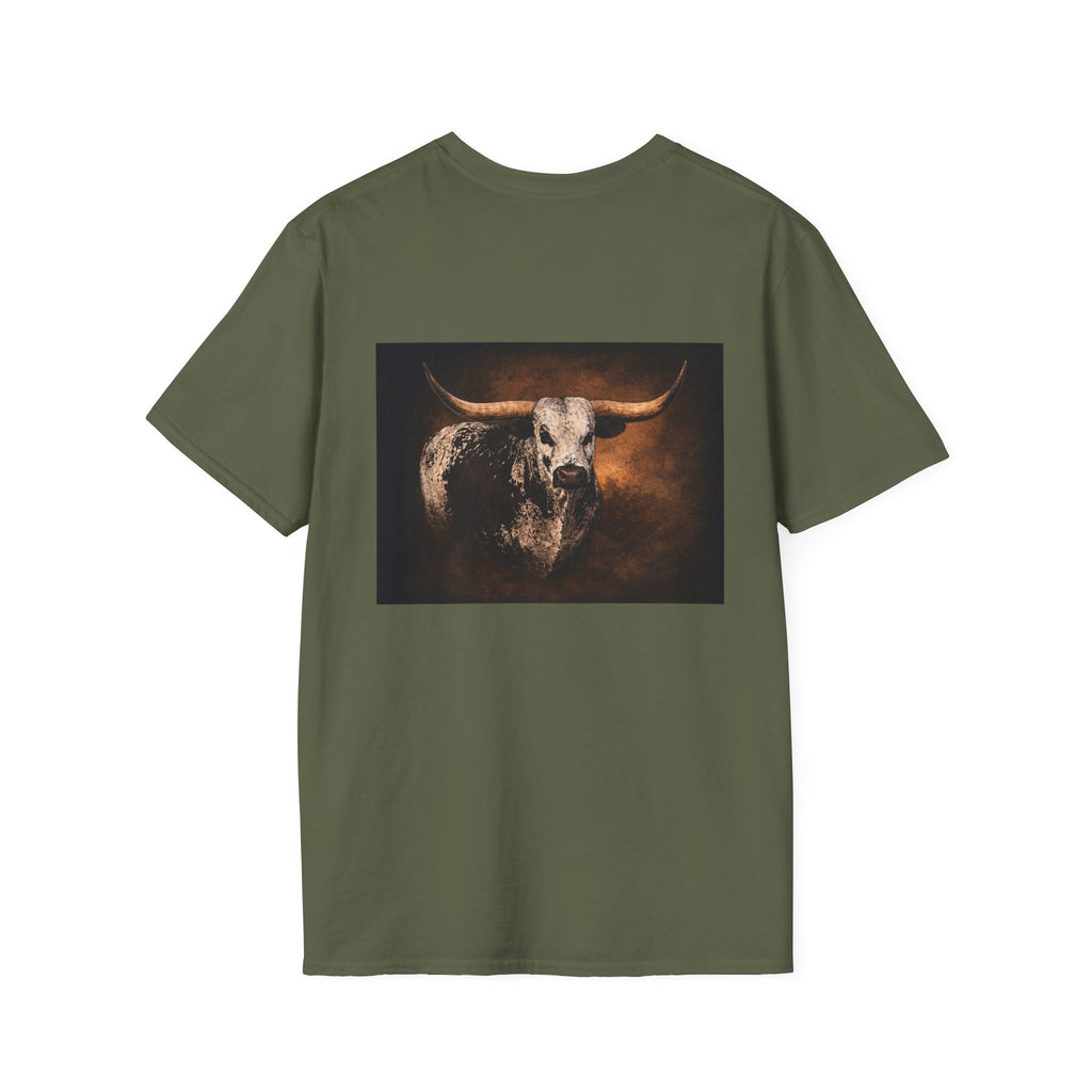 Longhorn Bull Graphic T-Shirt — Rustic Western Ranch Tee