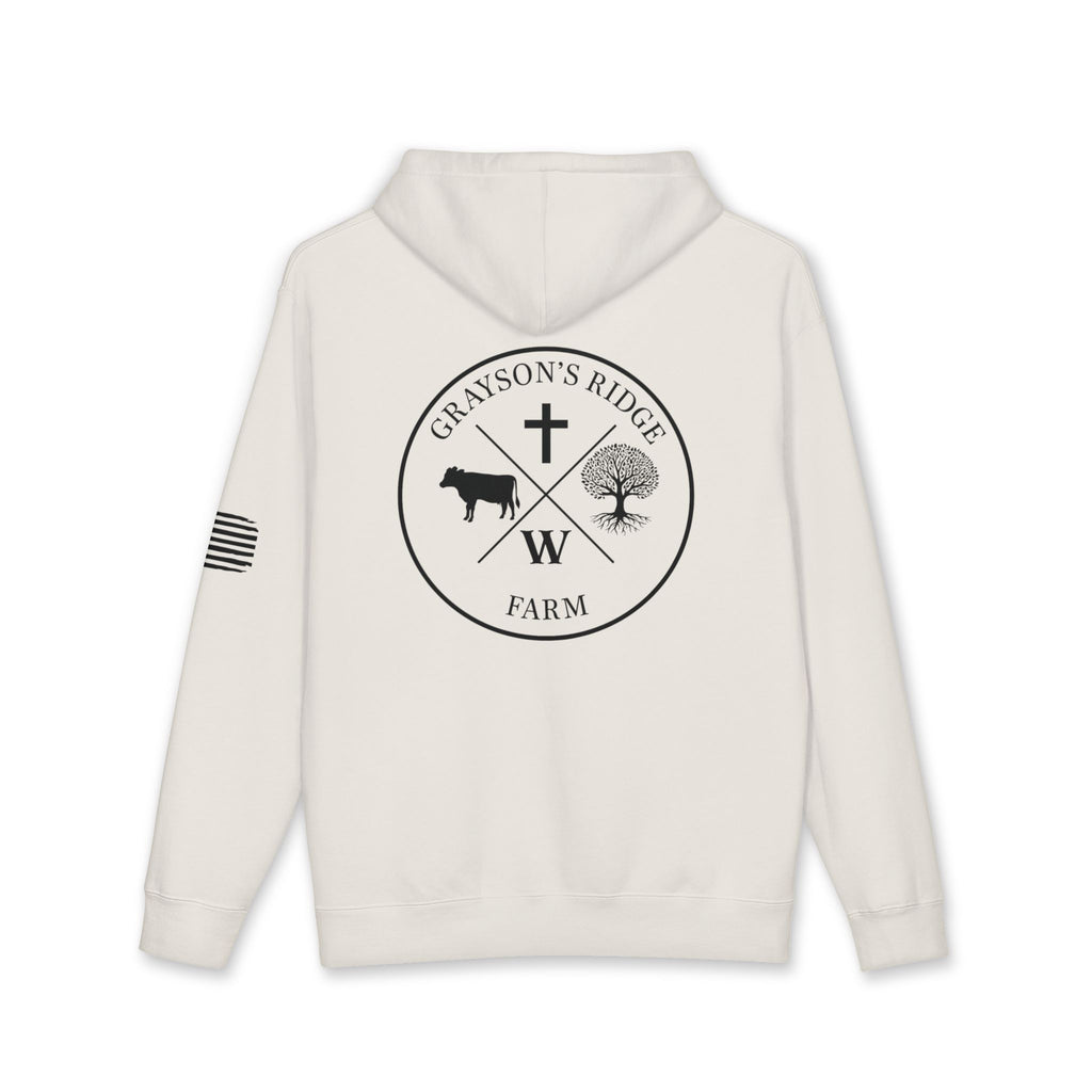 Farm Logo Hoodie — Grayson's Ridge Farm Chest & Back Graphic