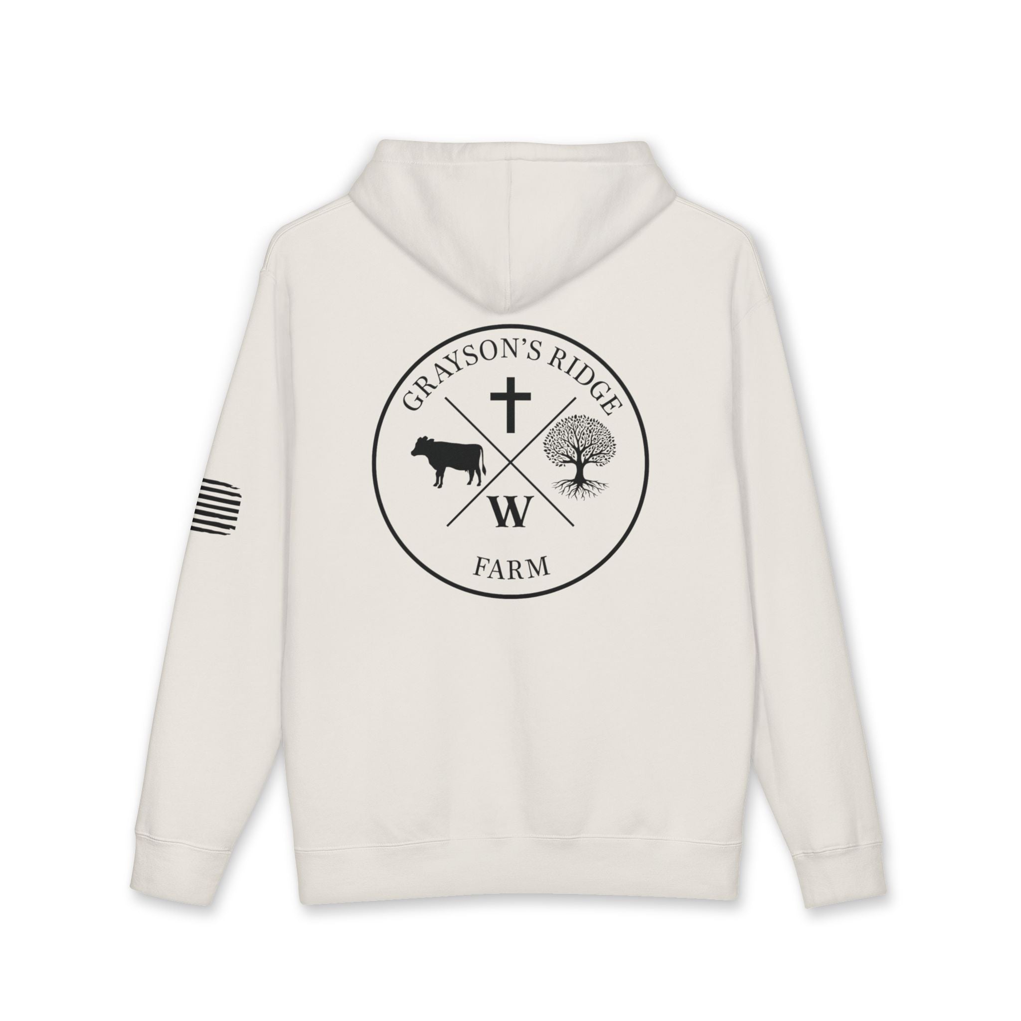 Farm Logo Hoodie — Grayson's Ridge Farm Chest & Back Graphic