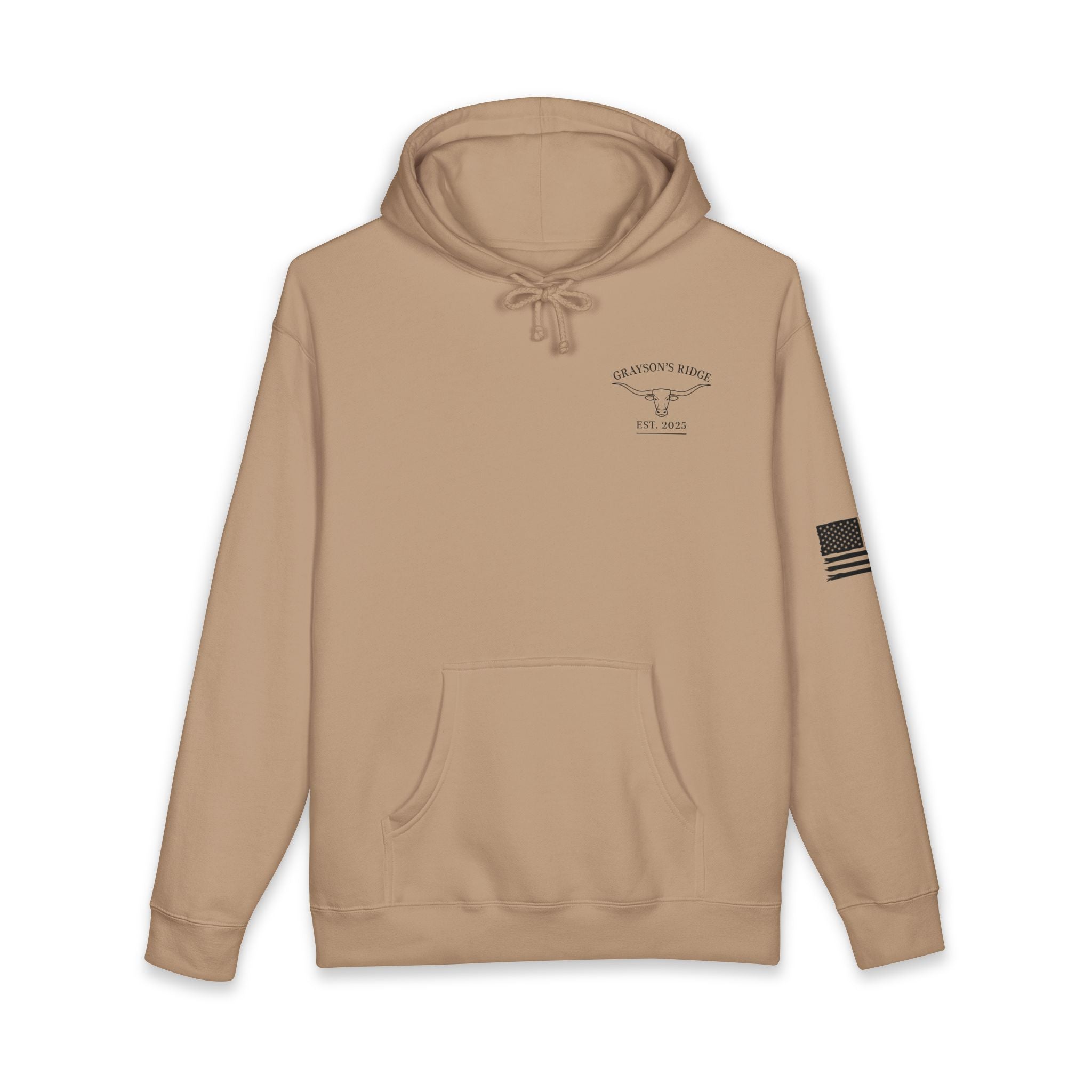Farm Logo Hoodie — Grayson's Ridge Farm Chest & Back Graphic