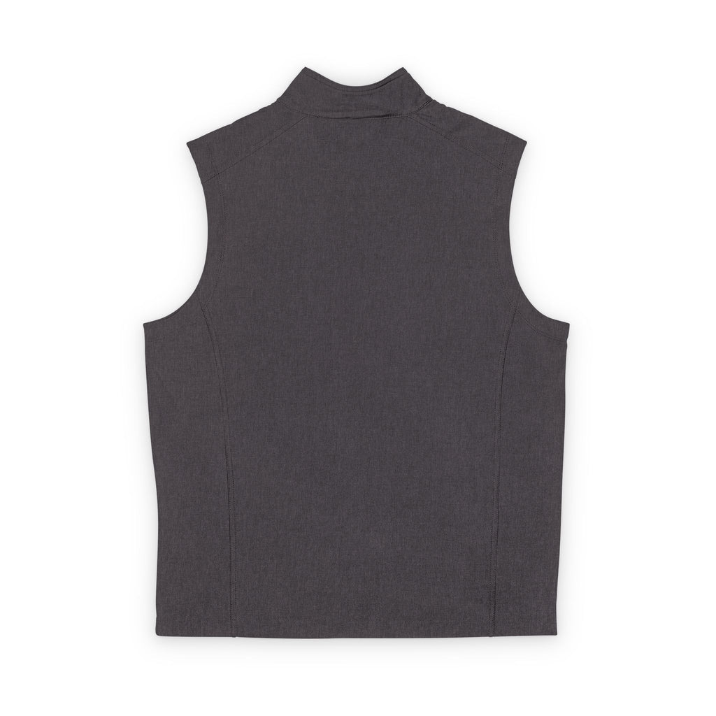 Men's Soft Shell Vest — Small Mountain Patch Chest Logo (Outdoor, Casual)