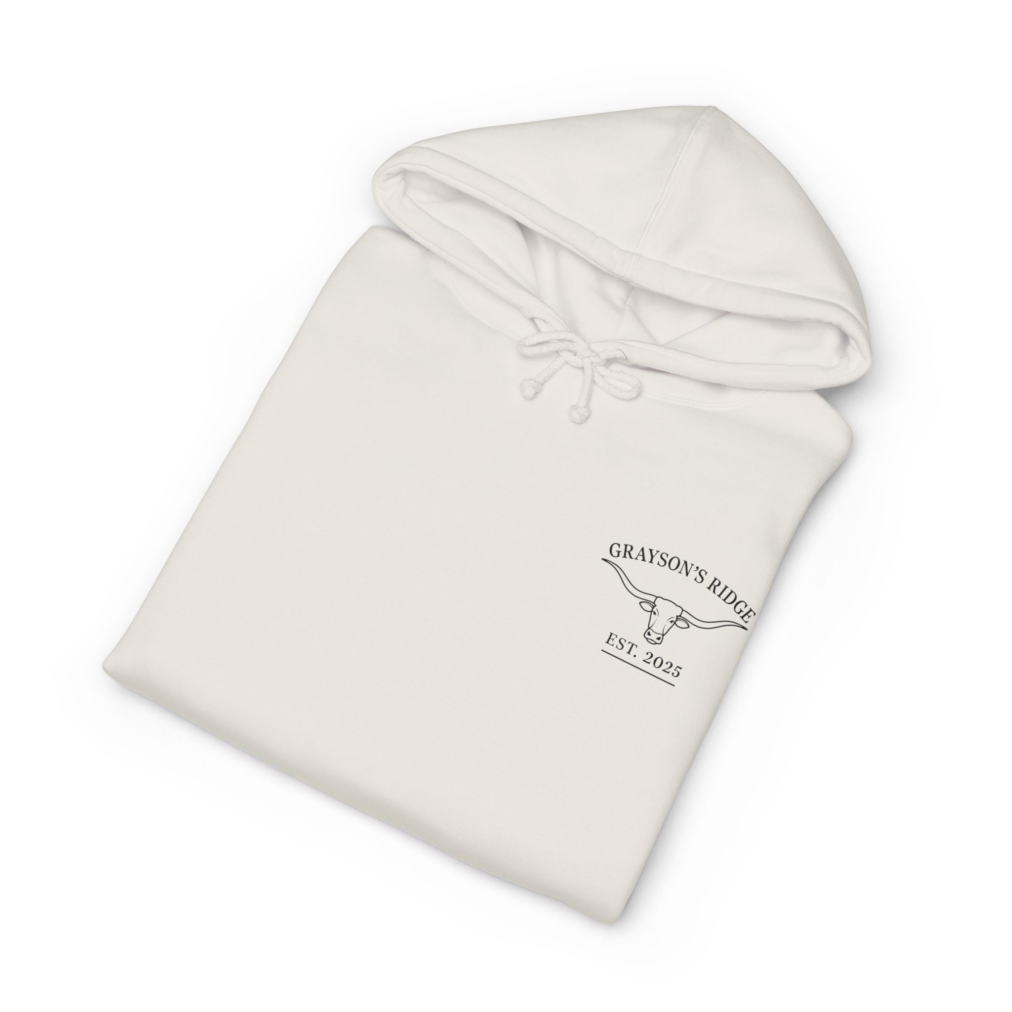 Farm Logo Hoodie — Grayson's Ridge Farm Chest & Back Graphic