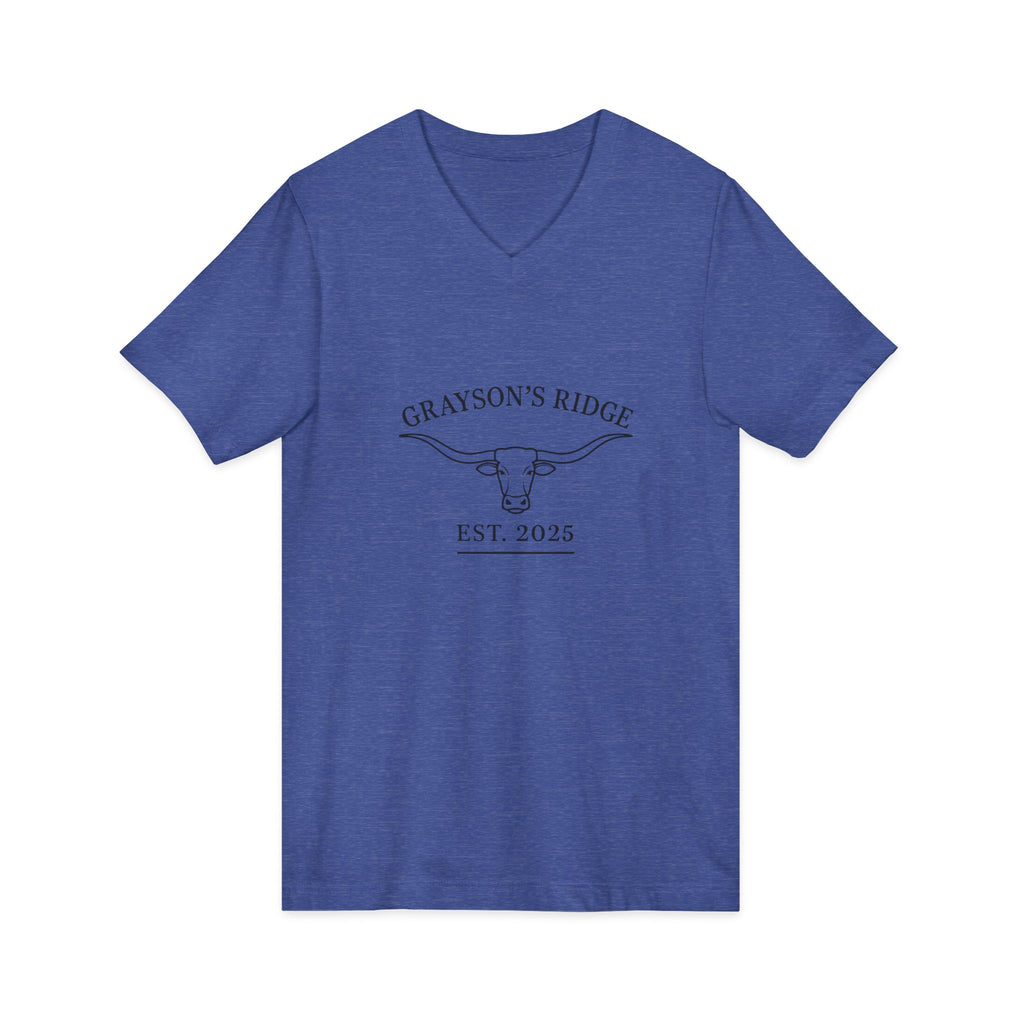 Unisex Jersey Short Sleeve V-Neck Tee