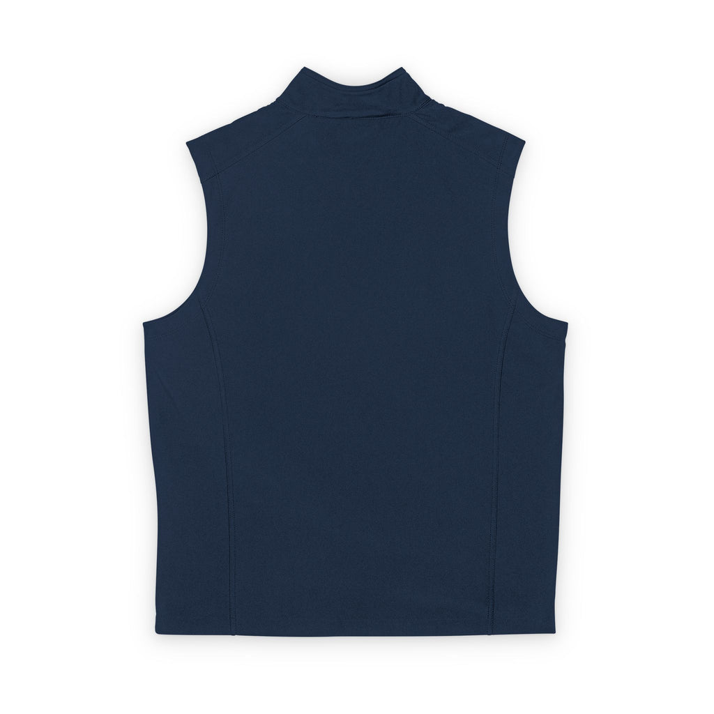 Men's Soft Shell Vest — Small Mountain Patch Chest Logo (Outdoor, Casual)