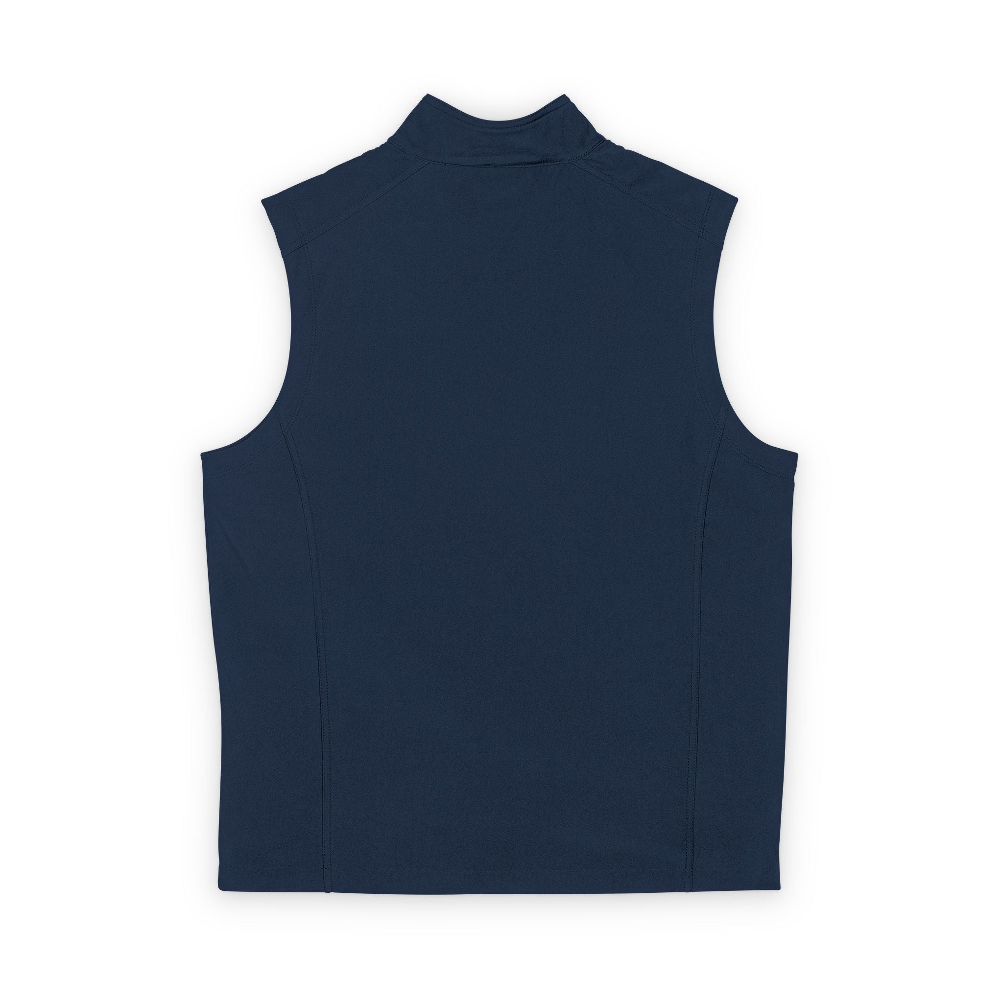 Men's Soft Shell Vest — Small Mountain Patch Chest Logo (Outdoor, Casual)