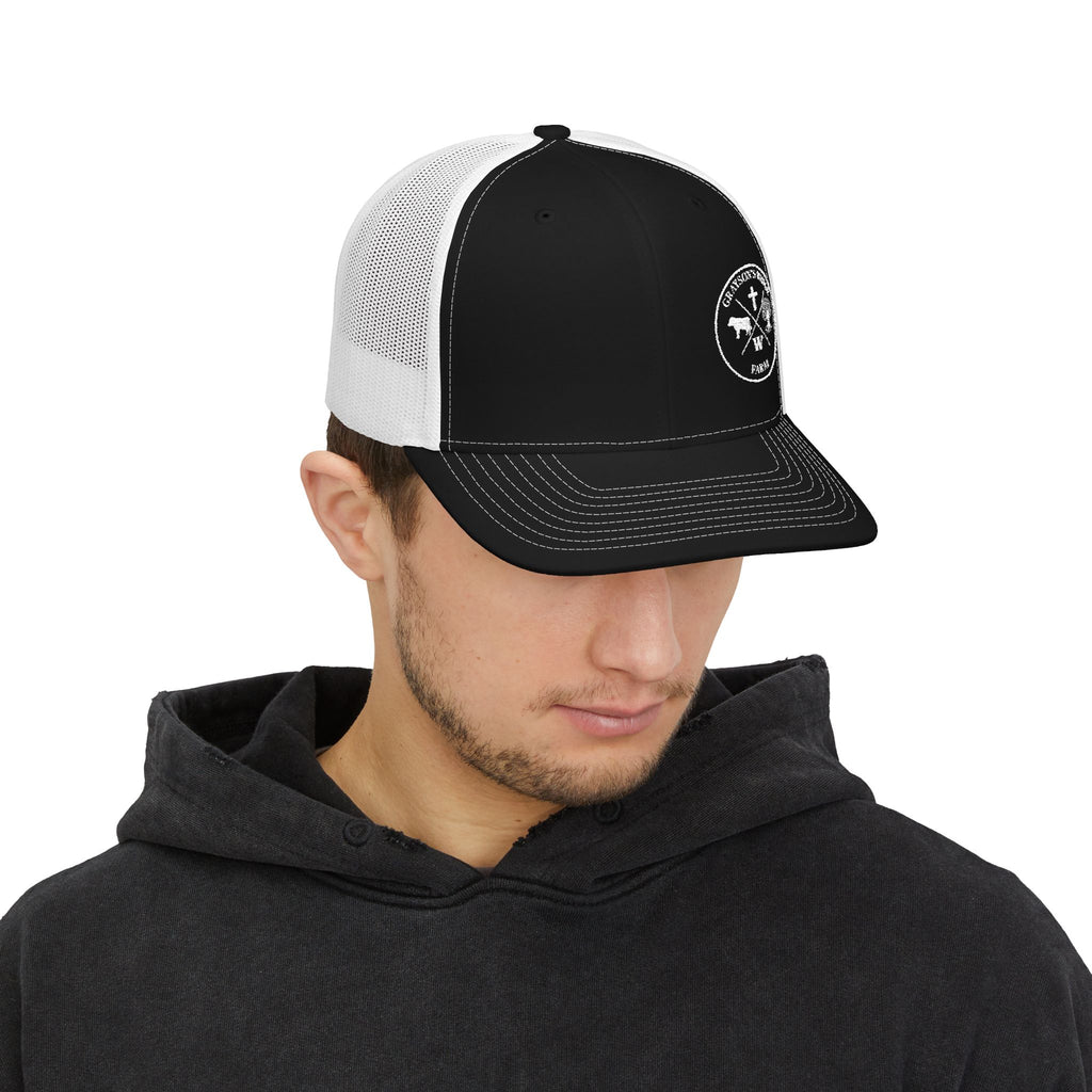 Embroidered Fishing Trucker Cap — Retro Angler Snapback