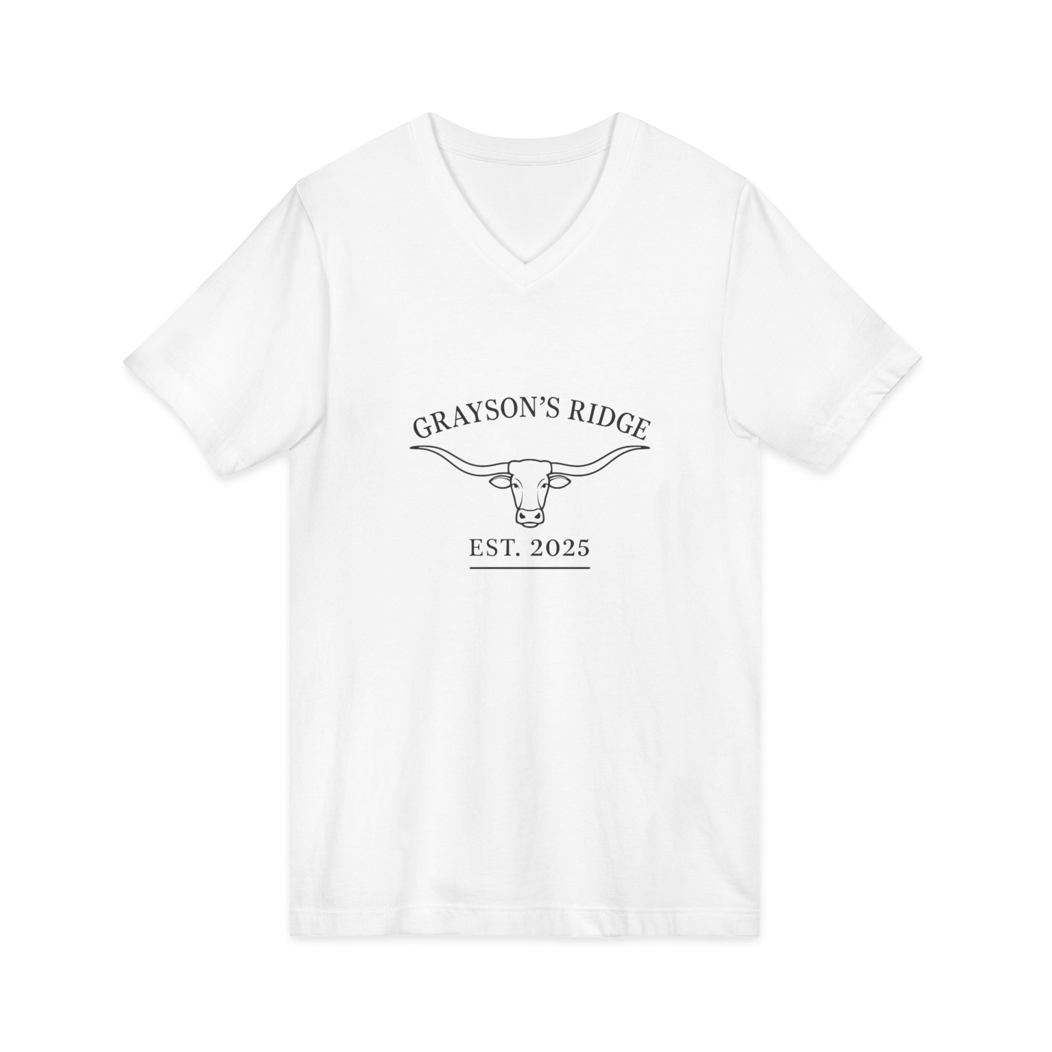 Unisex Jersey Short Sleeve V-Neck Tee