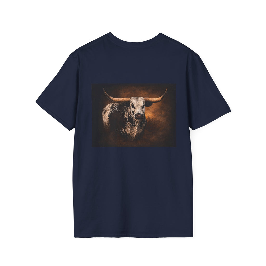 Longhorn Bull Graphic T-Shirt — Rustic Western Ranch Tee