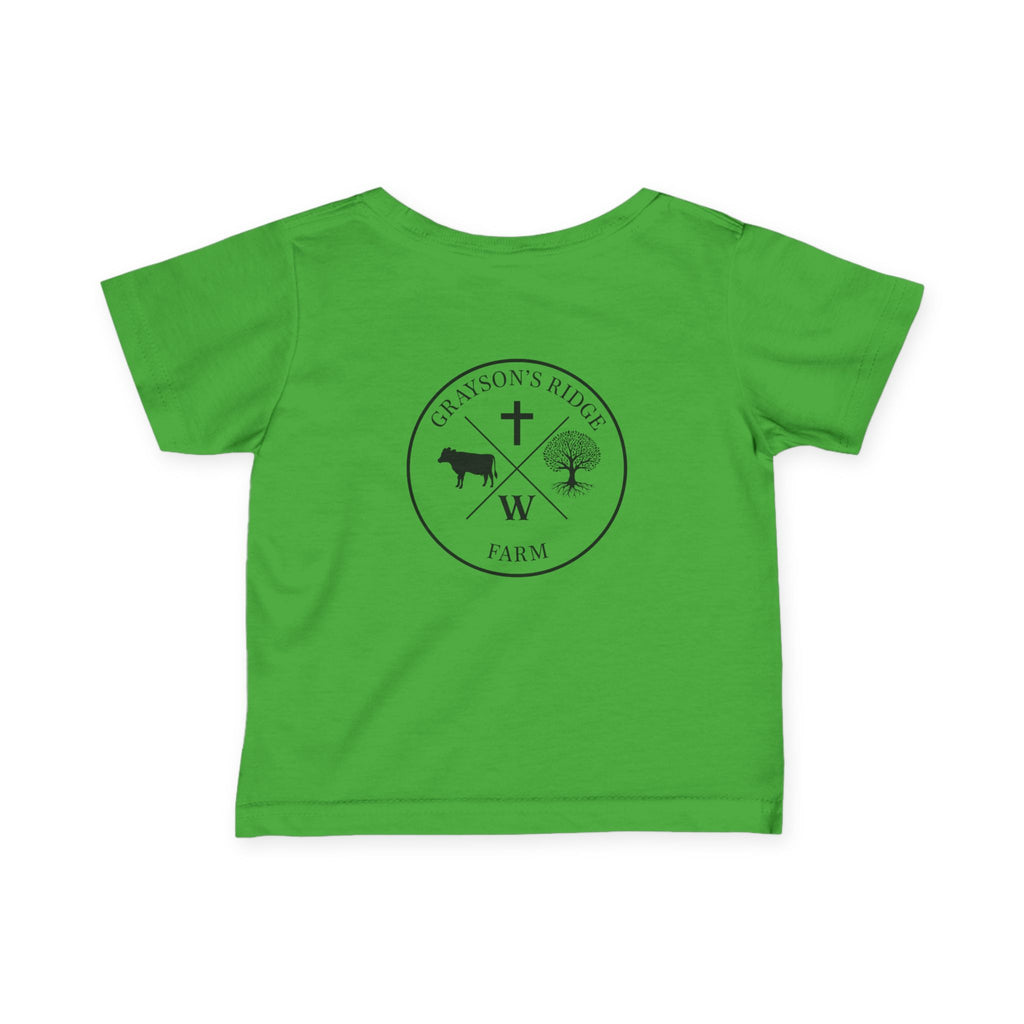 Infant Tee — 'Grayson's Ridge Farm' Minimal Farm Crest Baby T‑Shirt