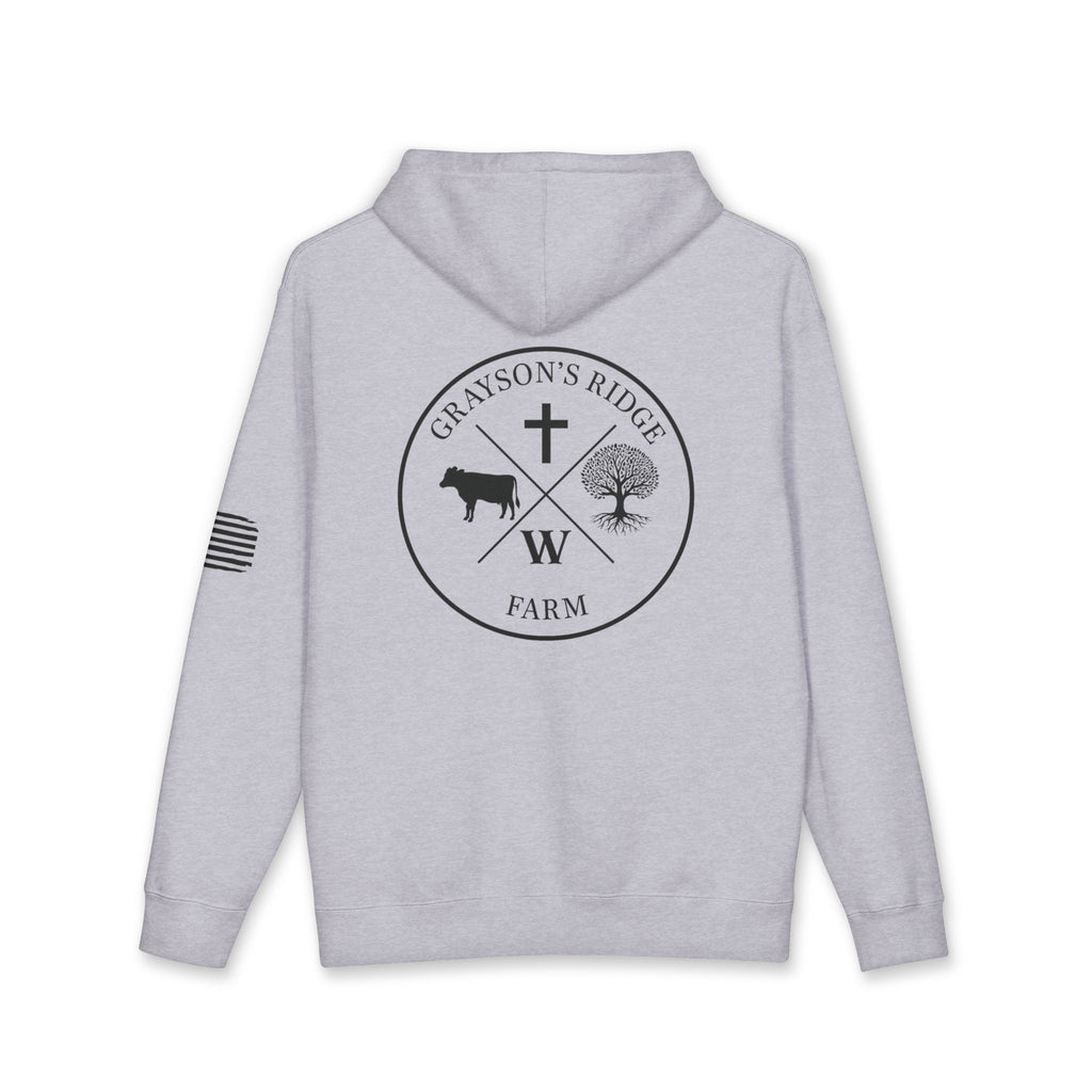Farm Logo Hoodie — Grayson's Ridge Farm Chest & Back Graphic