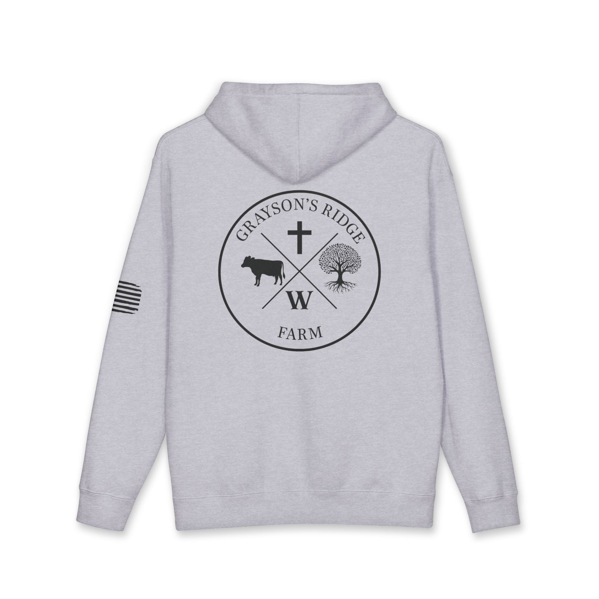 Farm Logo Hoodie — Grayson's Ridge Farm Chest & Back Graphic