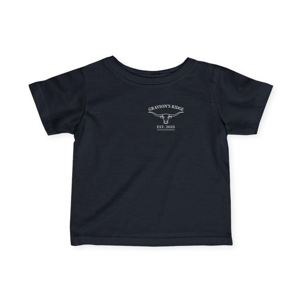 Infant Tee — 'Grayson's Ridge Farm' Minimal Farm Crest Baby T‑Shirt