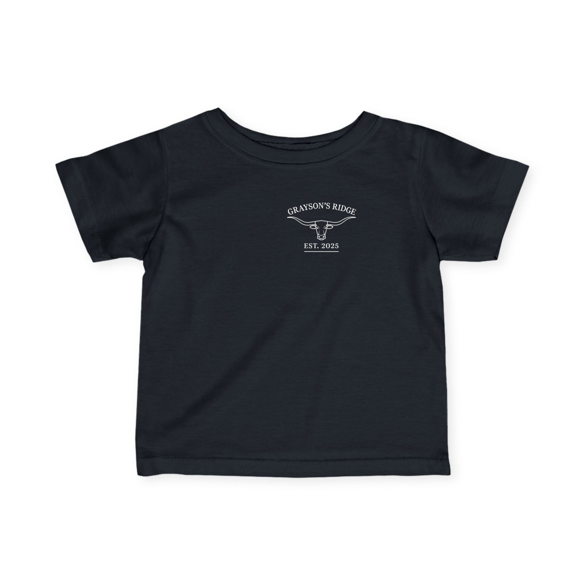 Infant Tee — 'Grayson's Ridge Farm' Minimal Farm Crest Baby T‑Shirt