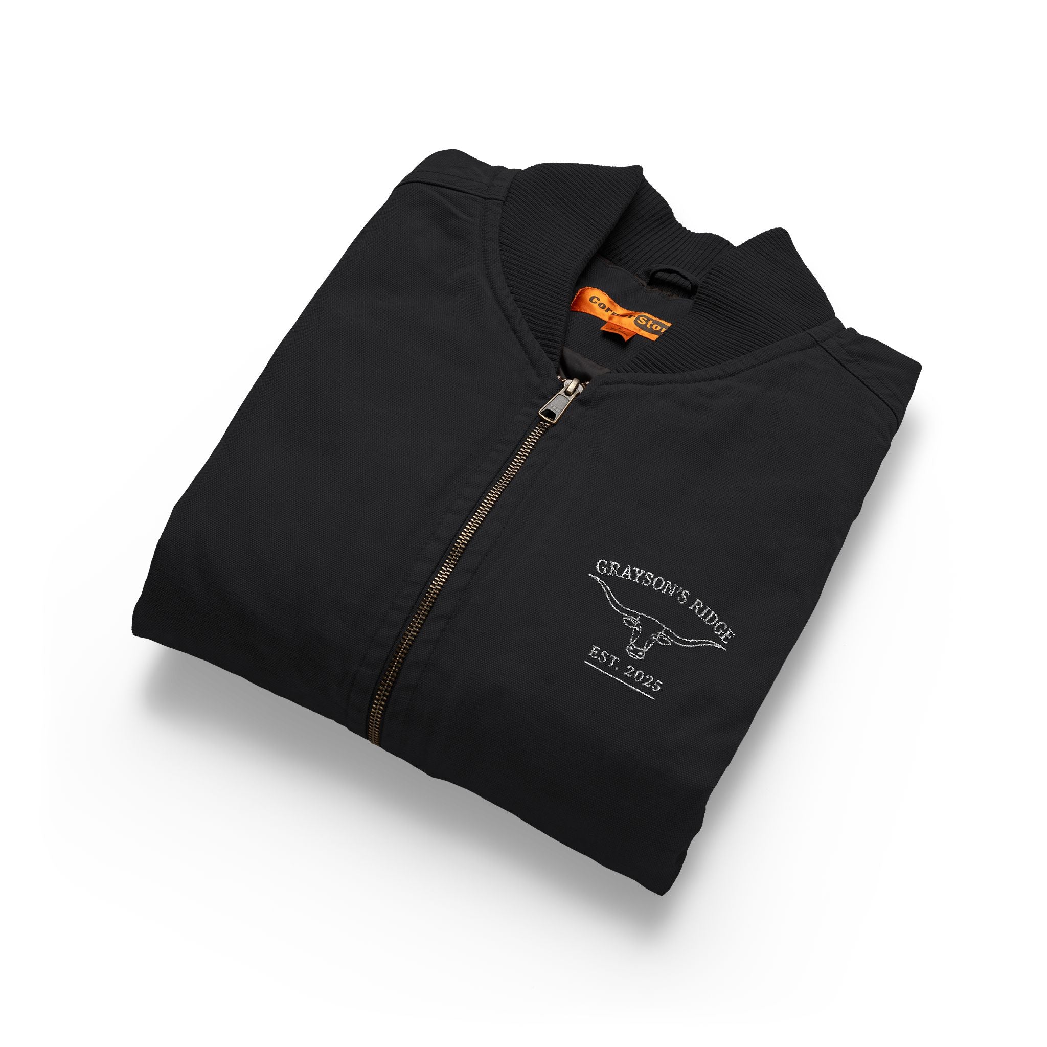 Duck Cloth Vest — Embroidered Heart & Wings Workwear Vest