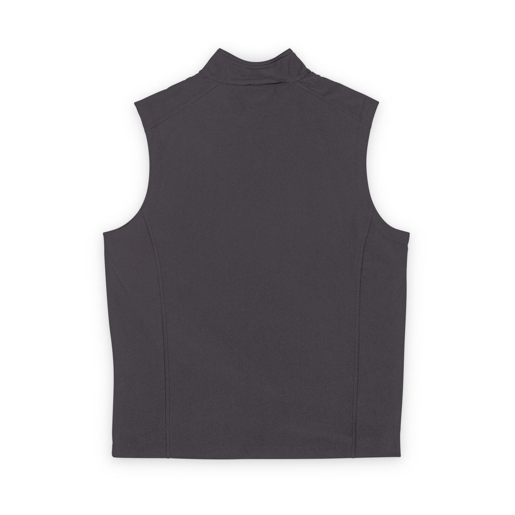 Men's Soft Shell Vest — Small Mountain Patch Chest Logo (Outdoor, Casual)