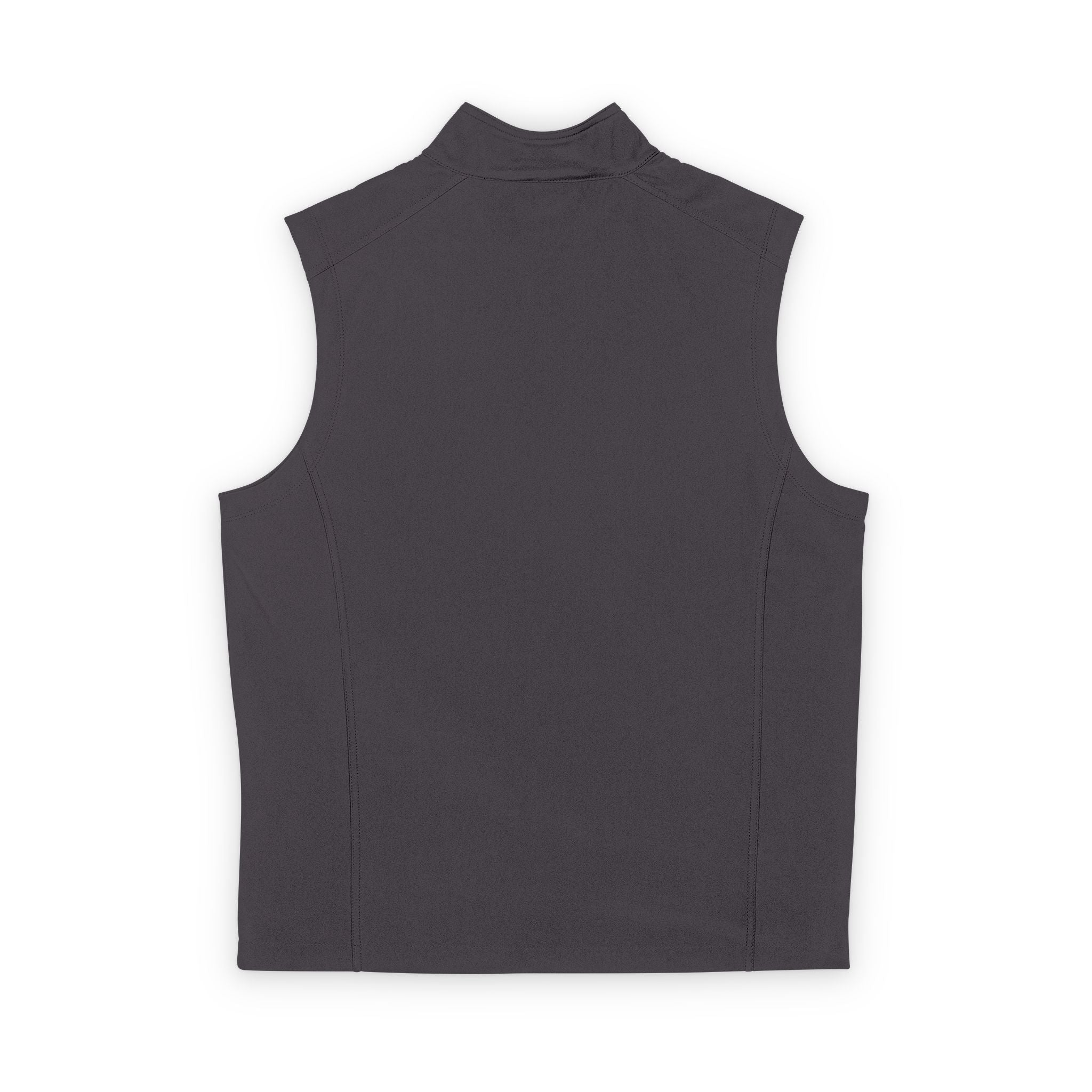 Men's Soft Shell Vest — Small Mountain Patch Chest Logo (Outdoor, Casual)
