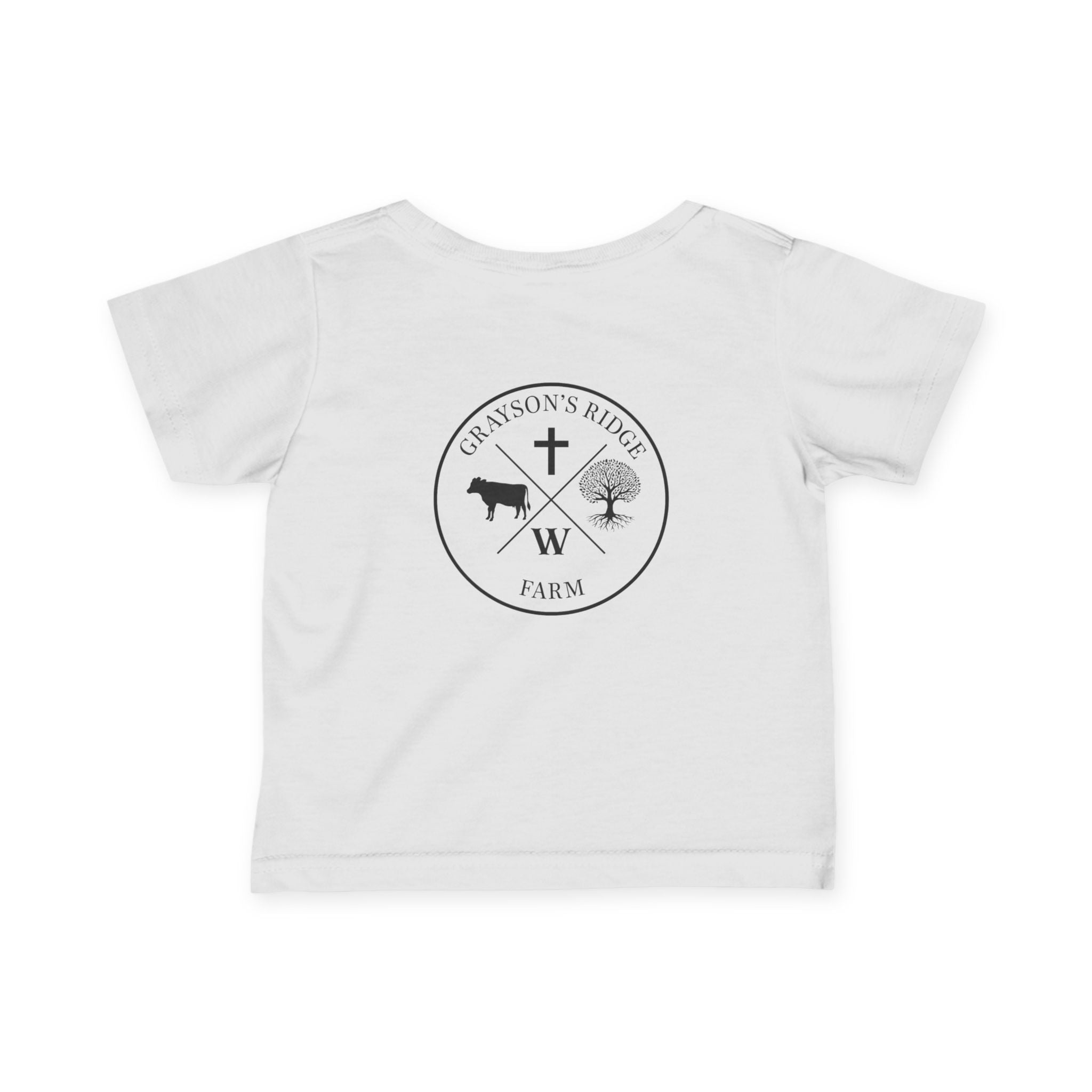Infant Tee — 'Grayson's Ridge Farm' Minimal Farm Crest Baby T‑Shirt