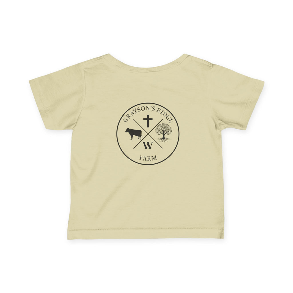 Infant Tee — 'Grayson's Ridge Farm' Minimal Farm Crest Baby T‑Shirt