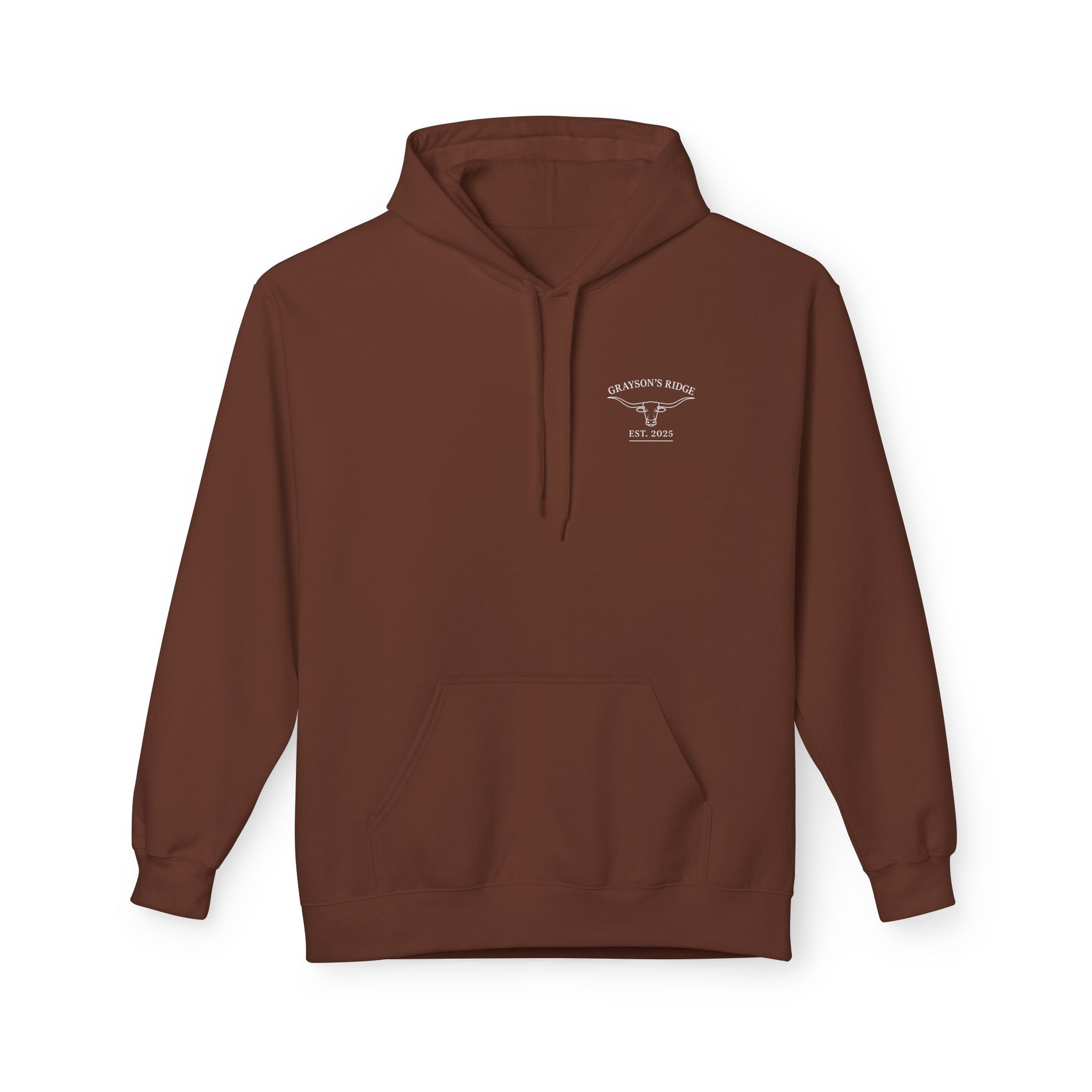 Farm Crest Hoodie – Grey "Grayson’s Ridge Farm" Pullover