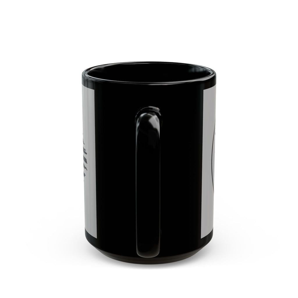 American Flag Farm Logo Mug — Black Ceramic Coffee Cup (11oz/15oz)