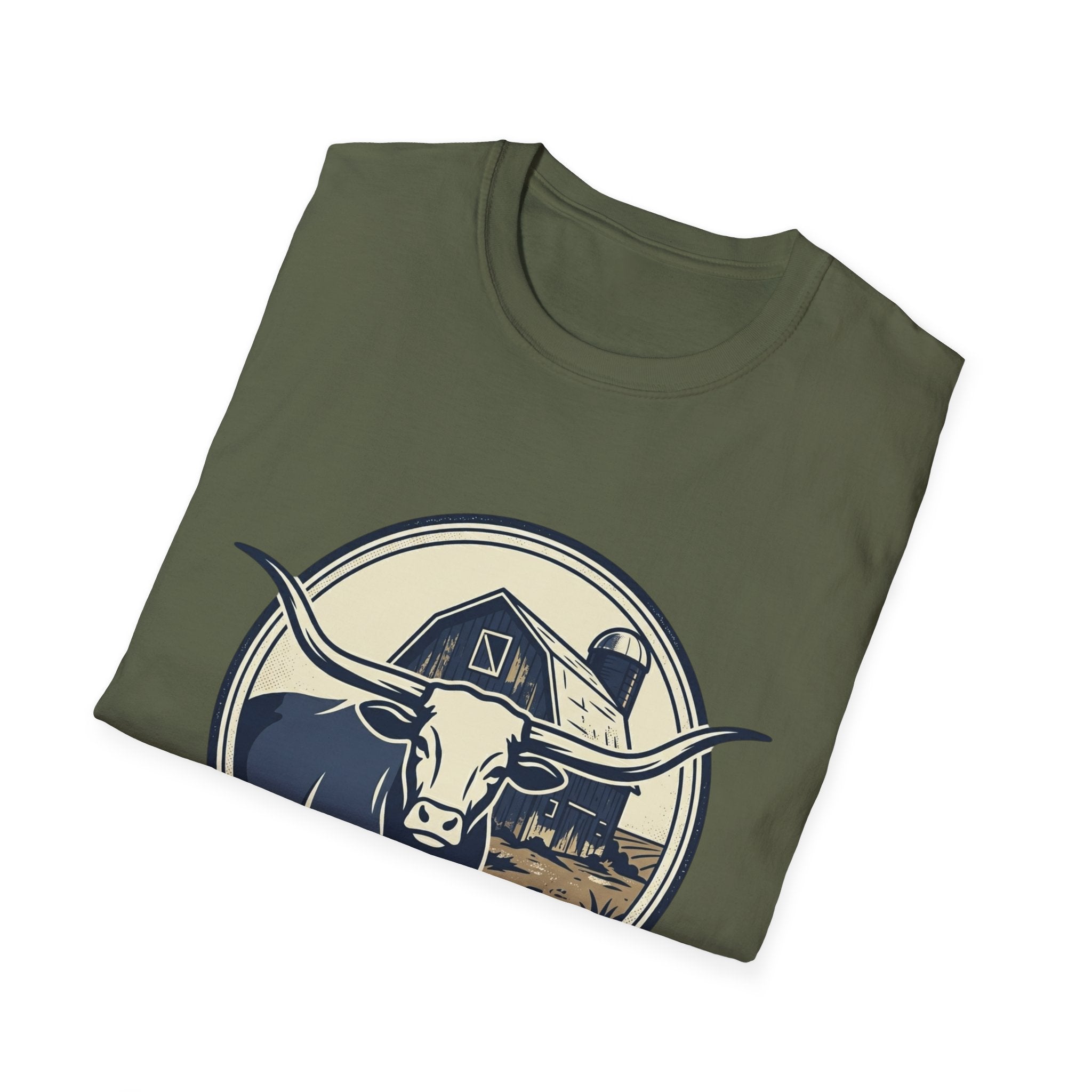 Rooted in Faith Farm T‑Shirt — 'Rooted in Faith' Longhorn & Grayson’s Ridge Farm Graphic Tee