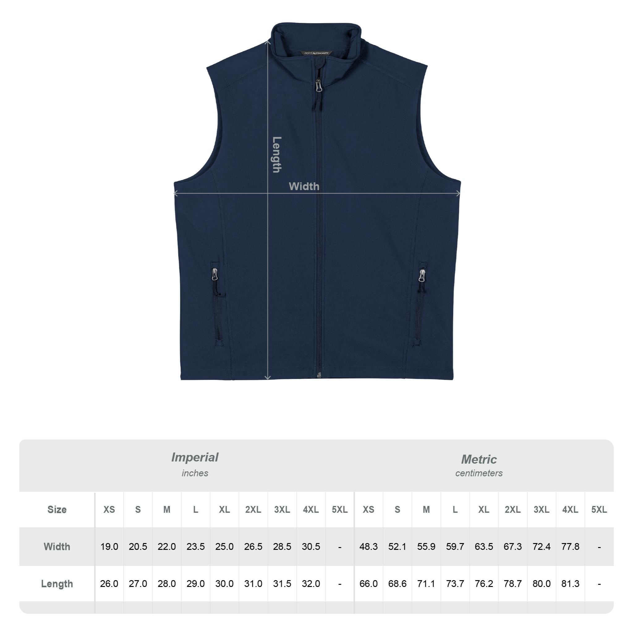 Men's Soft Shell Vest — Small Mountain Patch Chest Logo (Outdoor, Casual)