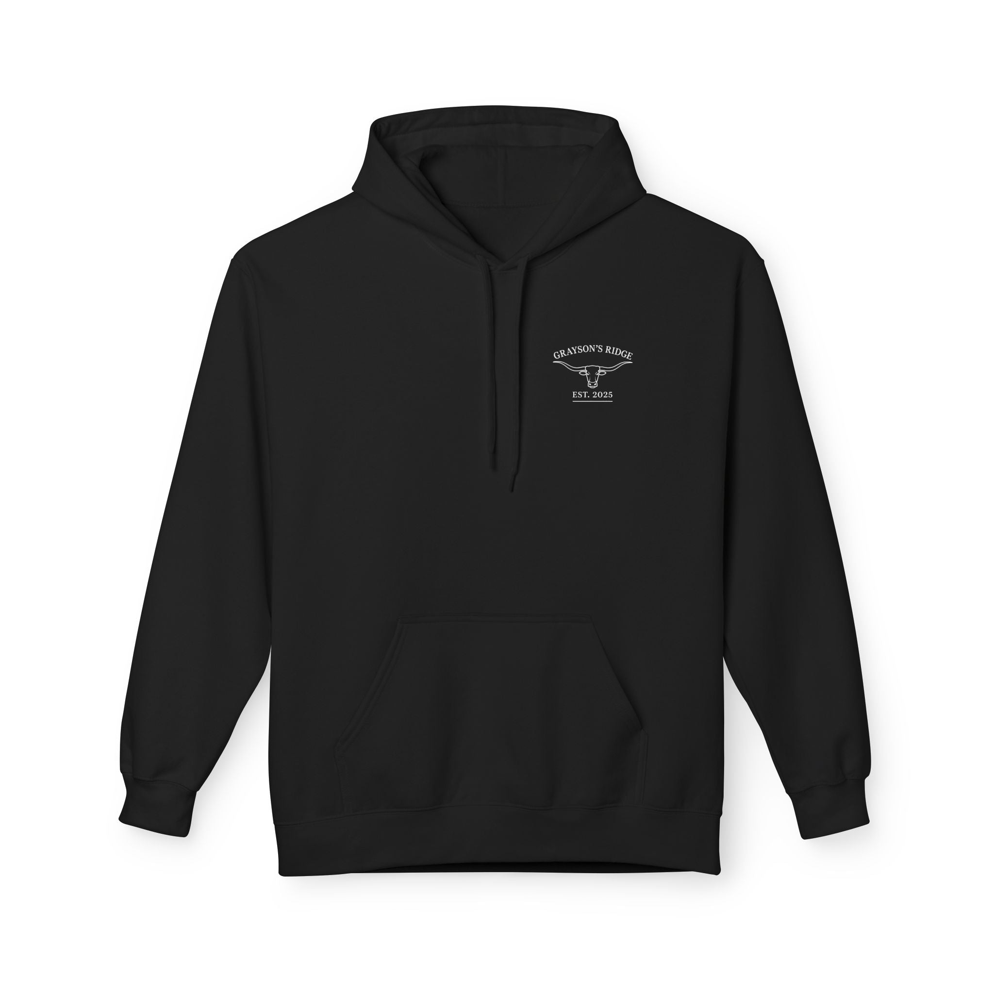 Farm Crest Hoodie – Grey "Grayson’s Ridge Farm" Pullover