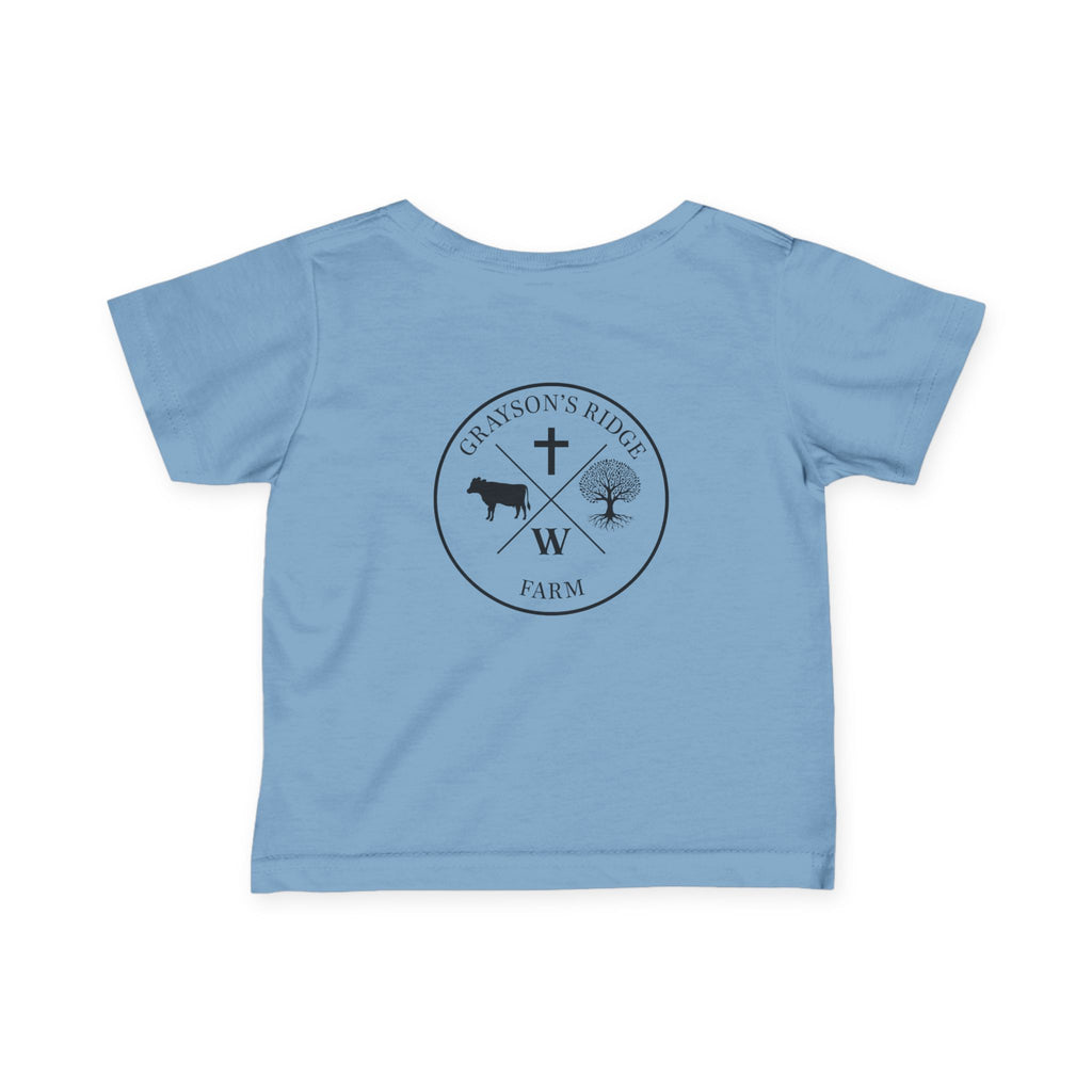 Infant Tee — 'Grayson's Ridge Farm' Minimal Farm Crest Baby T‑Shirt