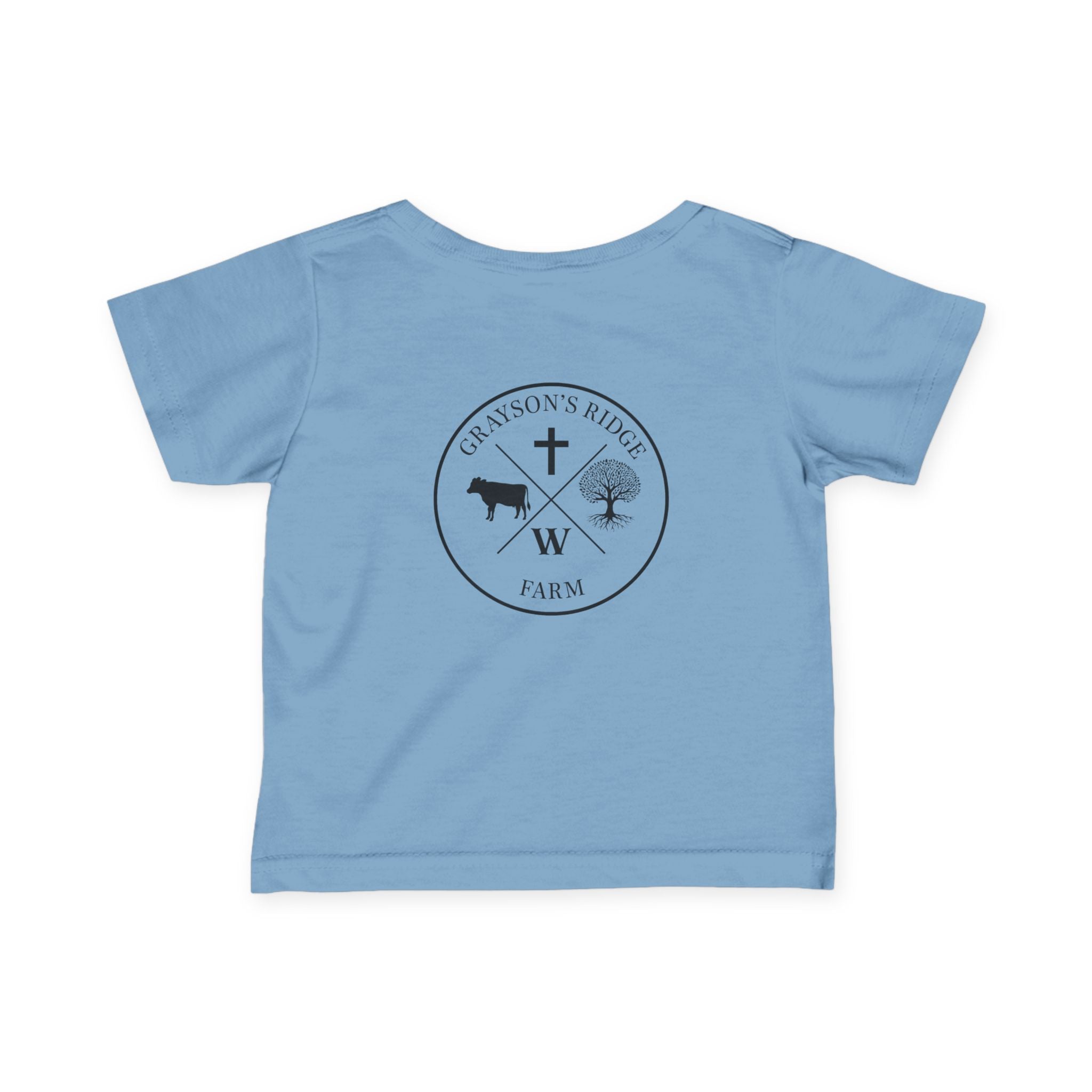 Infant Tee — 'Grayson's Ridge Farm' Minimal Farm Crest Baby T‑Shirt