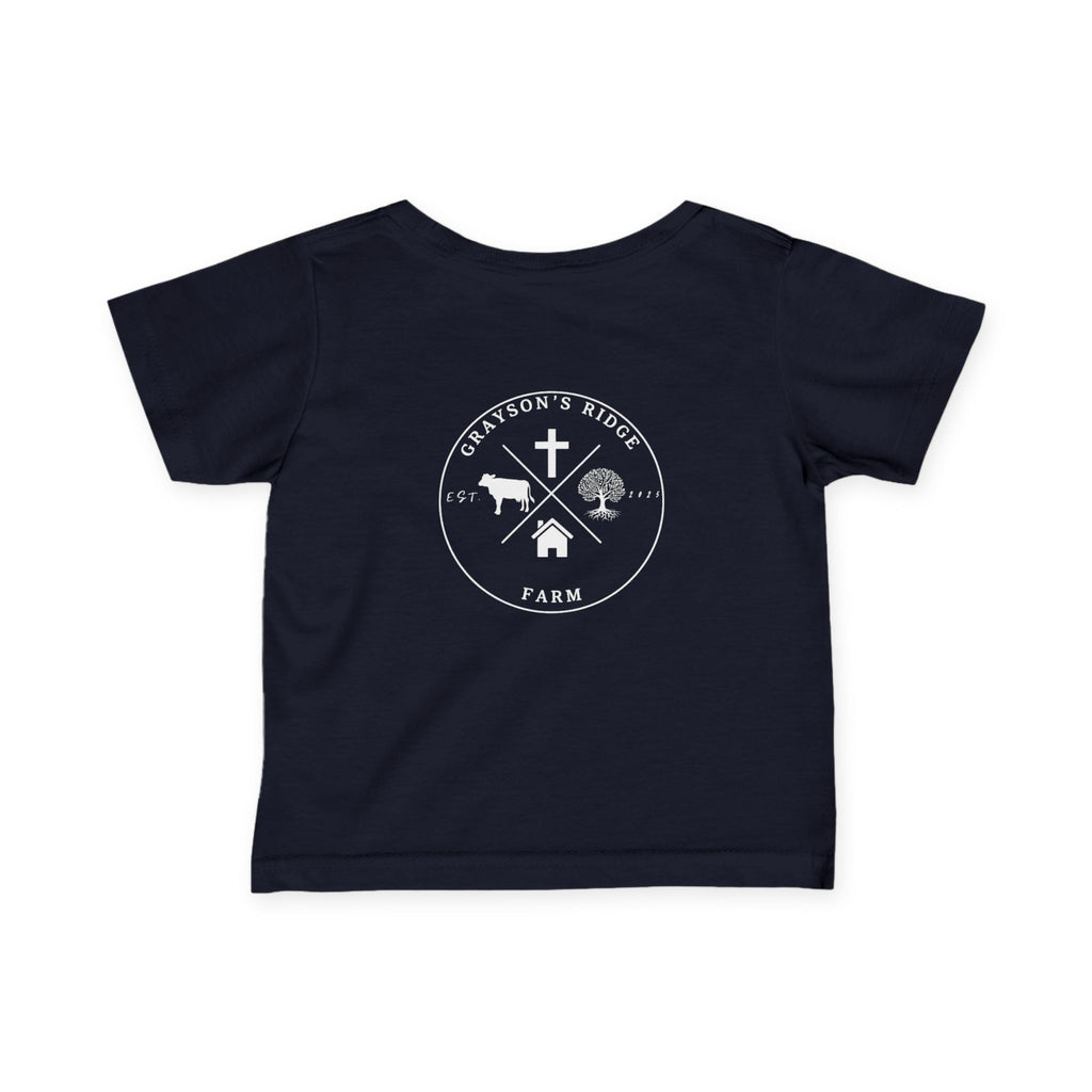 Infant Tee — 'Grayson's Ridge Farm' Minimal Farm Crest Baby T‑Shirt
